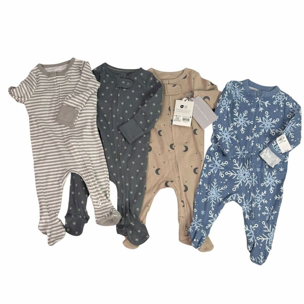 Cloud Island Old Navy 0-3 Months Sleepers Boys NEW